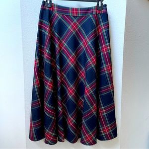 NWT Talbots tartan A-line flare skirt Size 2P